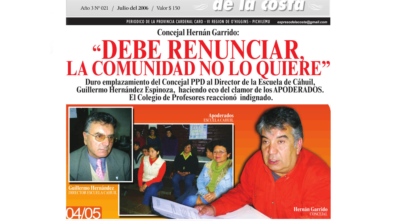 "El Expreso de la Costa", julio de 2006.