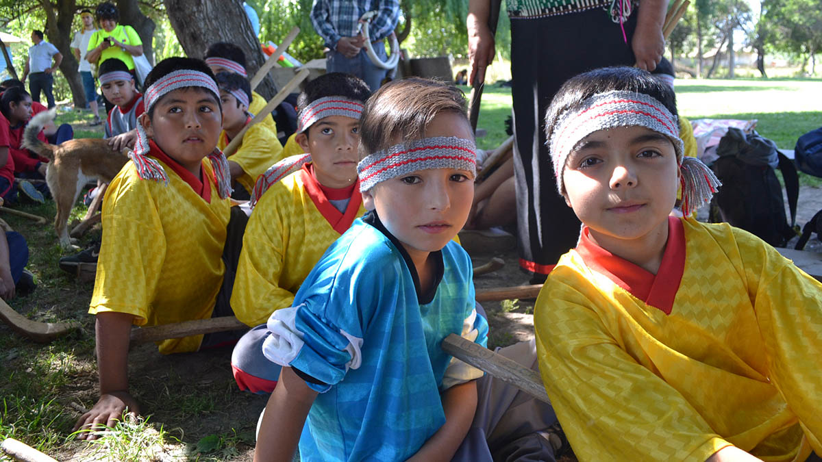 20160511 Niños con vestimenta mapuche