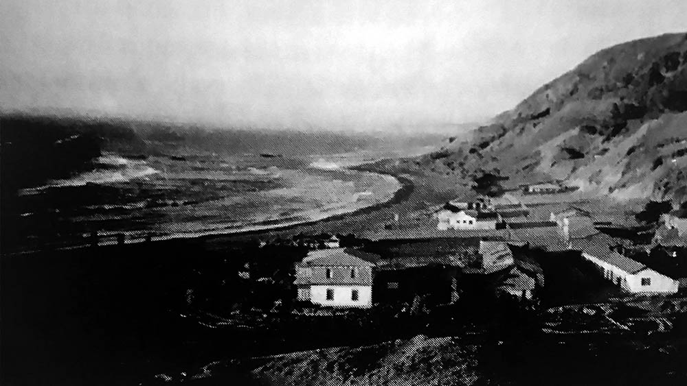 Vista de la localidad de Matanzas en 1940. (Extraída del libro De Rapel a Topocalma, de Edgardo Cabello)