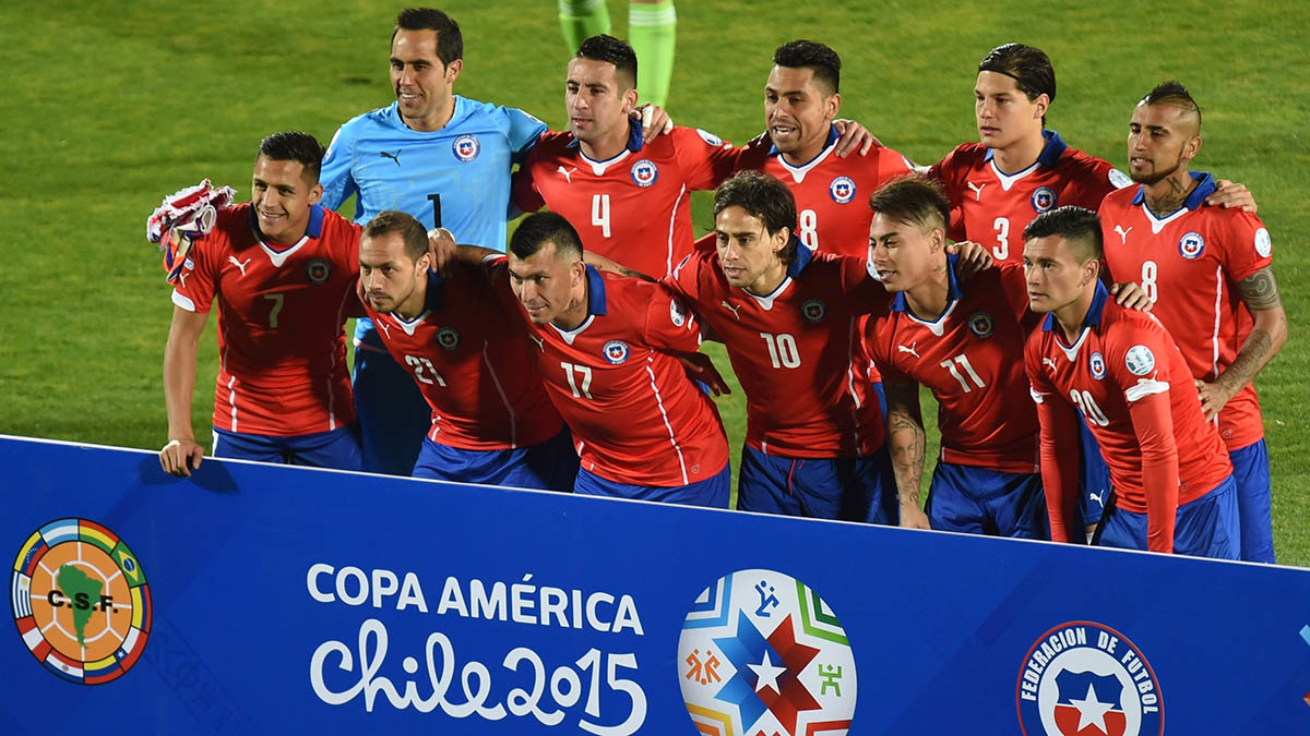 El equipo de Chile en el partido contra México. Foto: Prensa Copa América.