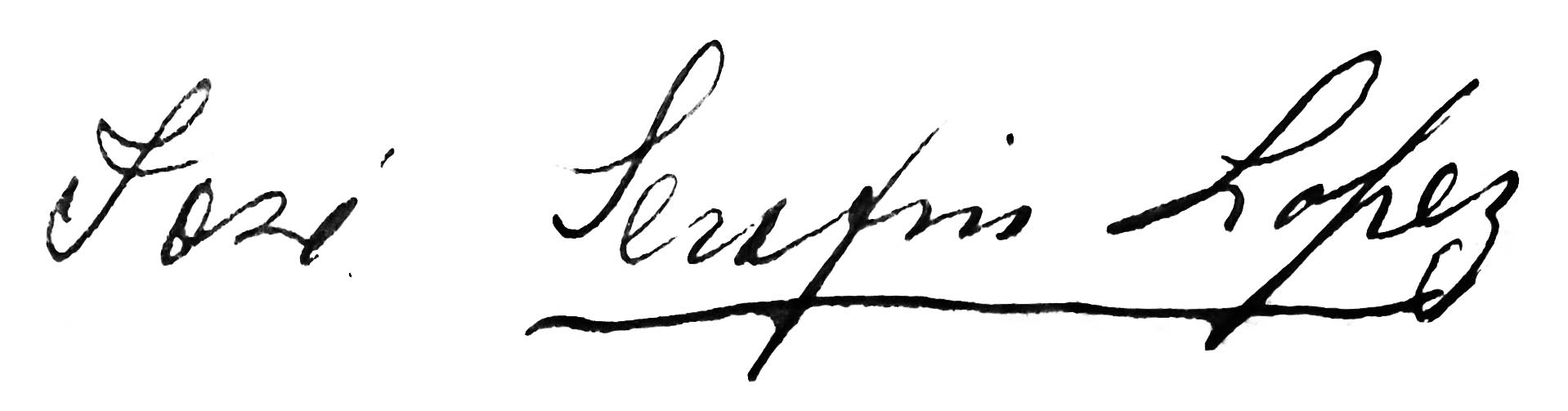 Firma de José Serafín López.