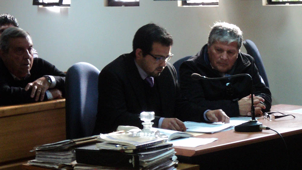 El abogado Franzini y el concejal Hugo Toro.