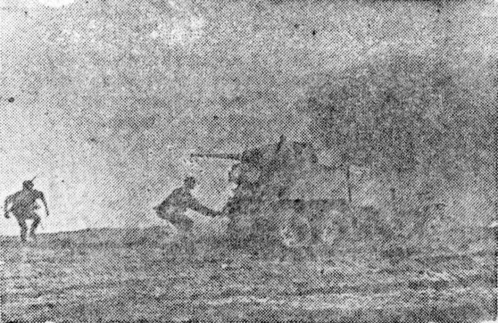 La fotografía muestra una escena de la lucha en el frente ruso-alemán