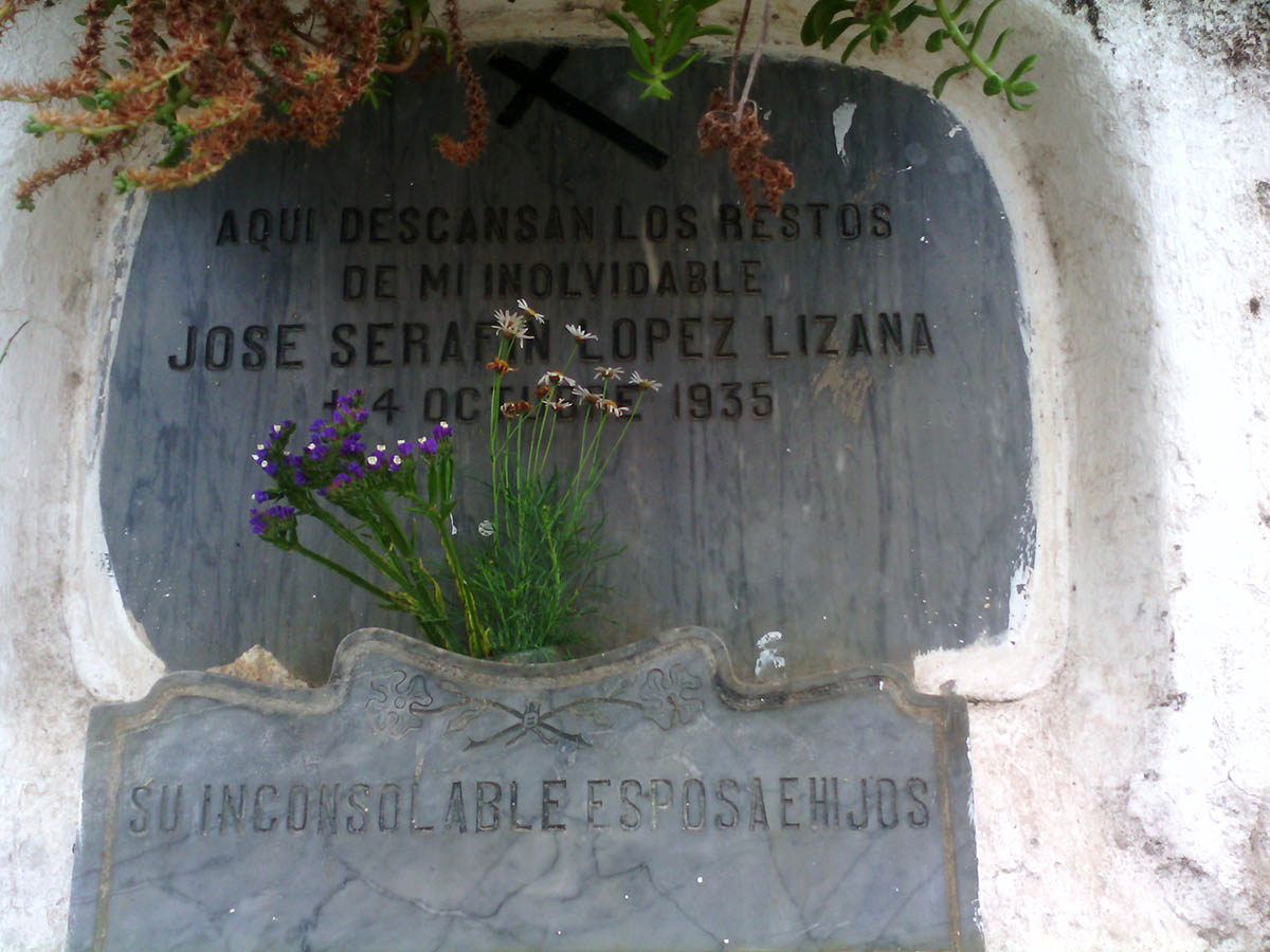 Los restos de Serafín López descansan en el cementerio parroquial de la comuna.
