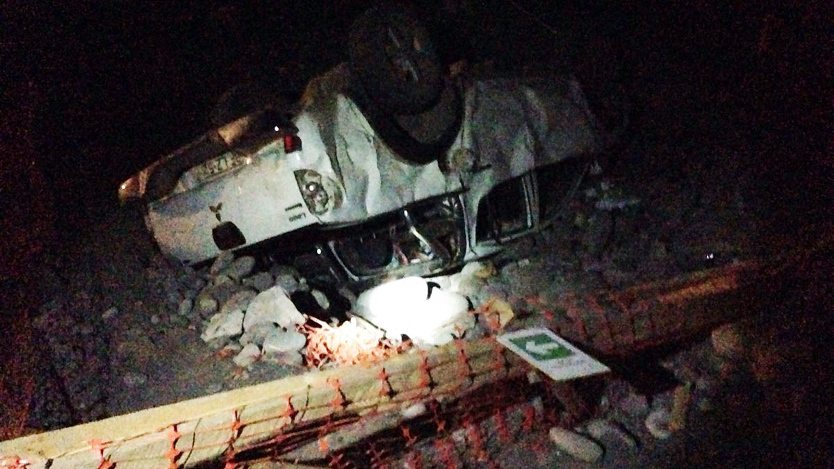Vehículo volcado Tinguiririca diciembre 2015