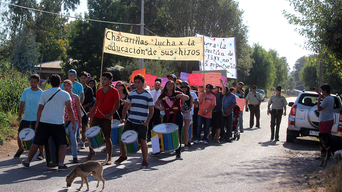 protesta por cierre de jardín infantil en Chacarillas febrero 2016